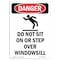Signmission OSHA Danger Sign, Do Not Sit On Or Step, 10in X 7in Rigid Plastic, 7" W, 10" L, Portrait OS-DS-P-710-V-2511 - alternate 1